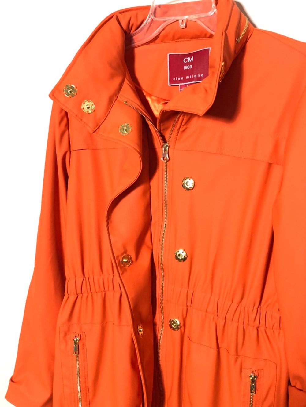 Ciao Milano Rain Jacket In Orange Size S - Picture 8 of 13